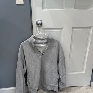Aritzia tna quarter zip grey